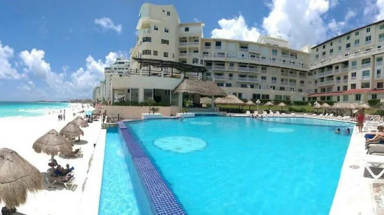 Ocean Front Suite, Balcony, Kitchen. Cancun Mexico